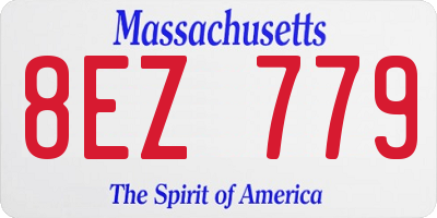 MA license plate 8EZ779