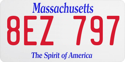 MA license plate 8EZ797