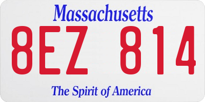 MA license plate 8EZ814