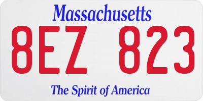 MA license plate 8EZ823