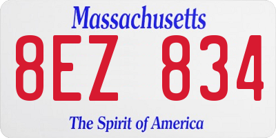 MA license plate 8EZ834