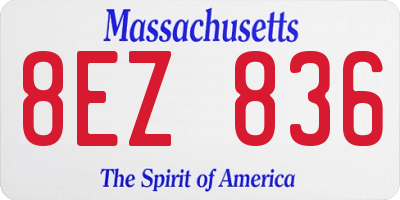 MA license plate 8EZ836