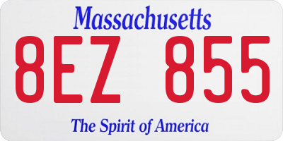 MA license plate 8EZ855