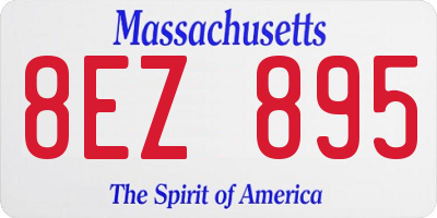 MA license plate 8EZ895
