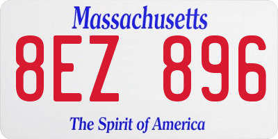 MA license plate 8EZ896