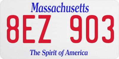 MA license plate 8EZ903