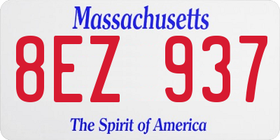 MA license plate 8EZ937
