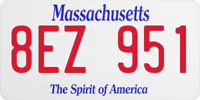 MA license plate 8EZ951