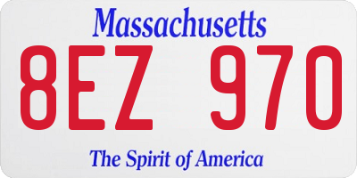 MA license plate 8EZ970