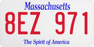 MA license plate 8EZ971