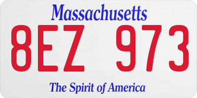 MA license plate 8EZ973