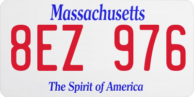 MA license plate 8EZ976