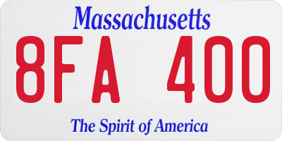 MA license plate 8FA400