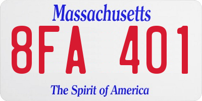 MA license plate 8FA401