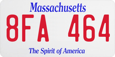 MA license plate 8FA464