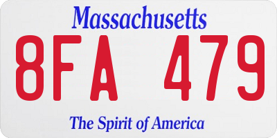 MA license plate 8FA479