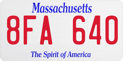 MA license plate 8FA640