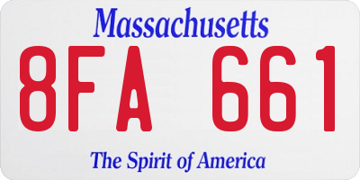 MA license plate 8FA661