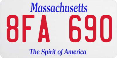 MA license plate 8FA690