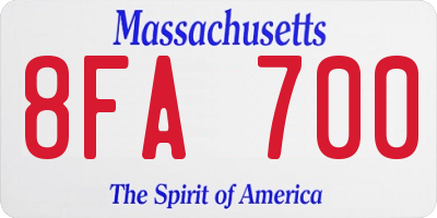MA license plate 8FA700