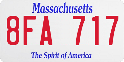 MA license plate 8FA717