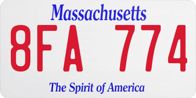 MA license plate 8FA774