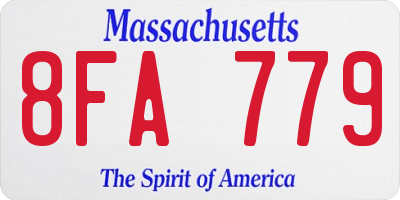 MA license plate 8FA779