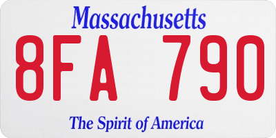 MA license plate 8FA790
