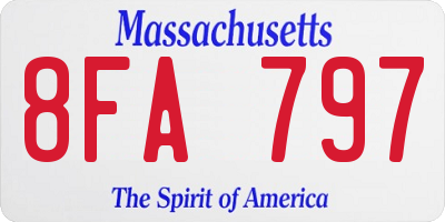 MA license plate 8FA797
