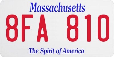 MA license plate 8FA810