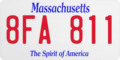 MA license plate 8FA811