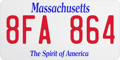 MA license plate 8FA864