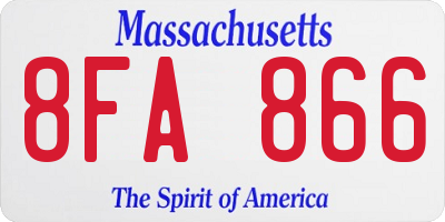 MA license plate 8FA866