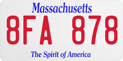 MA license plate 8FA878