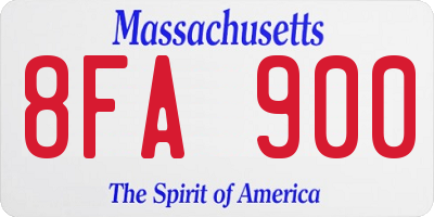 MA license plate 8FA900