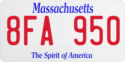 MA license plate 8FA950