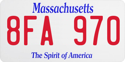 MA license plate 8FA970
