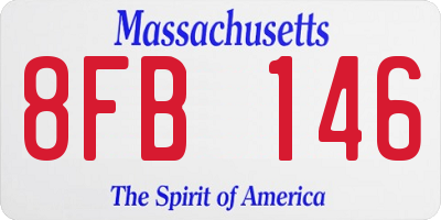 MA license plate 8FB146