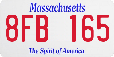 MA license plate 8FB165