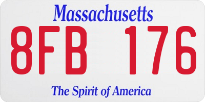 MA license plate 8FB176