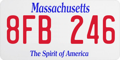 MA license plate 8FB246