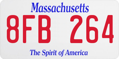MA license plate 8FB264