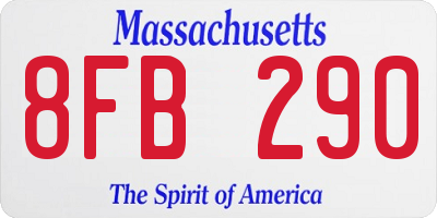 MA license plate 8FB290