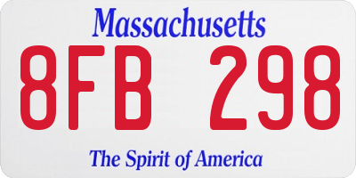MA license plate 8FB298