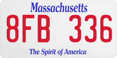 MA license plate 8FB336