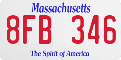 MA license plate 8FB346
