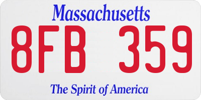 MA license plate 8FB359