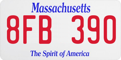 MA license plate 8FB390