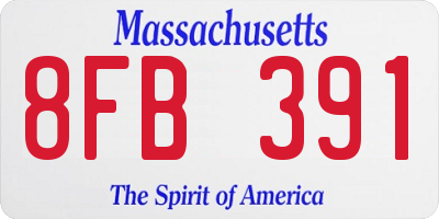 MA license plate 8FB391