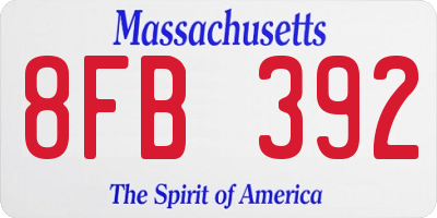 MA license plate 8FB392